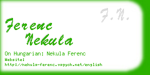 ferenc nekula business card